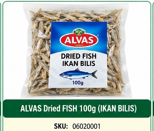 ALVAS Dried FISH 100g (IKAN BILIS)