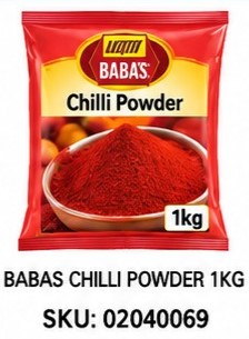 BABAS CHILLI POWDER 1KG