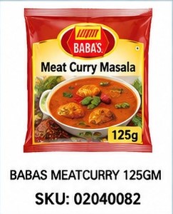 BABAS MEATCURRY 125GM