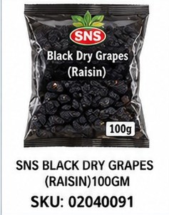SNS BLACK DRY GRAPES (RAISIN)100GM