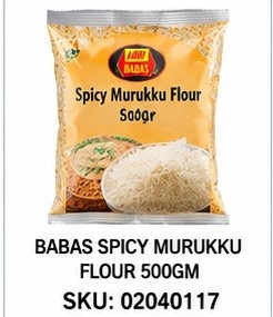 BABAS SPICY MURUKKU FLOUR 500GM