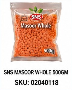 SNS MASOOR WHOLE 500GM