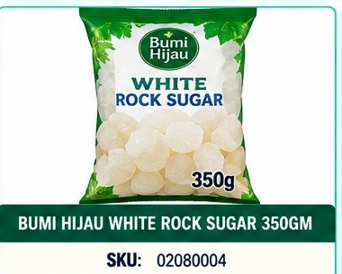BUMI HIJAU WHITE ROCK SUGAR 350GM