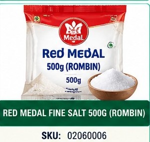 RED MEDAL FINE SALT 500G (ROMBIN)