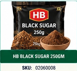 HB BLACK SUGAR 250GM