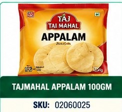 TAJMAHAL APPALAM 100GM