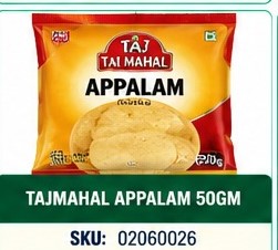 TAJMAHAL APPALAM 50GM