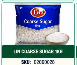 LIN COARSE SUGAR 1KG