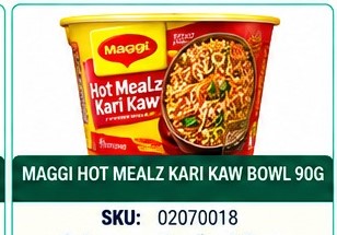 MAGGI HOT MEALZ KARI KAW BOWL 90G