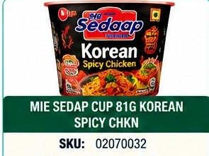 MIE SEDAP CUP 81G KOREAN SPICY CHKN