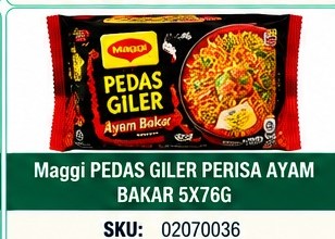 Maggi PEDAS GILER PERISA AYAM BAKAR 5X76G