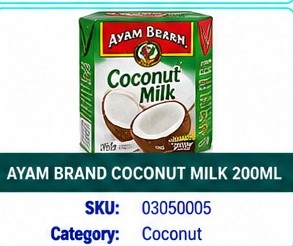 AYAM BRAND COCONUT MILK 200ML