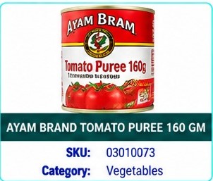 AYAM BRAND TOMATO PUREE 160 GM