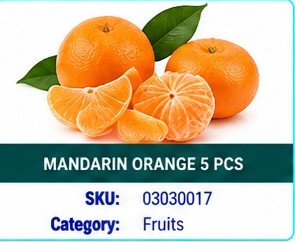 MANDARIN ORANGE 5 pcs
