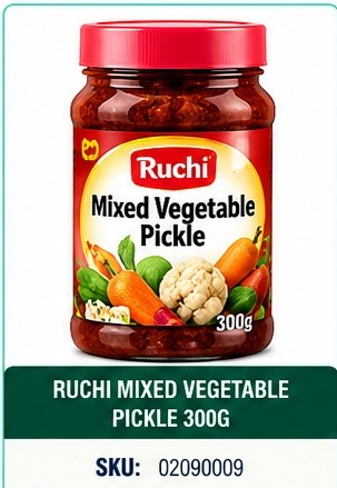 RUCHI MIXED VEGETABLE PICKLE 300G