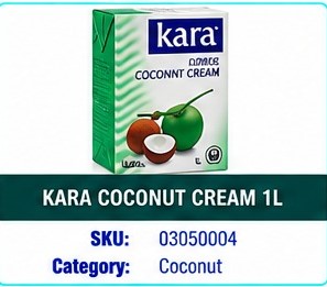 KARA COCONUT CREAM 1L
