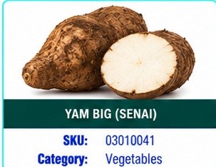 YAM BIG 1KG INDIA