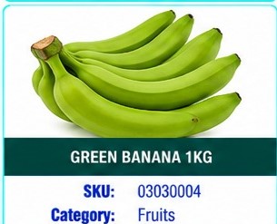 GREEN BANANA 1KG