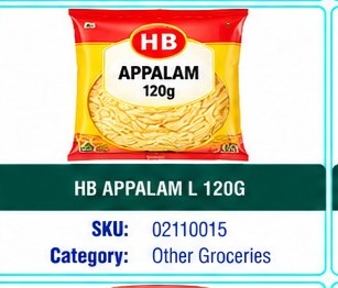 HB APPALAM L 120G