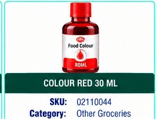 COLOUR RED 30 ML
