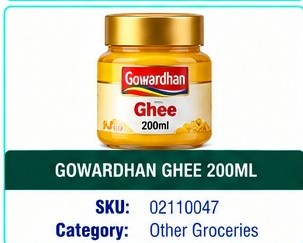 GOWARDHAN GHEE 200ML