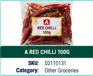 A.RED CHILLI  LONG100G