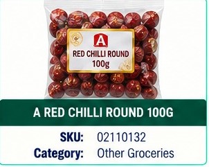 A.RED CHILLI ROUND 100G