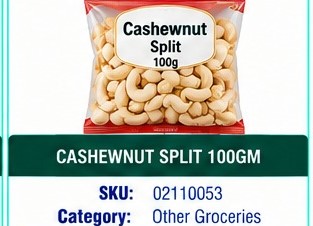 CASHEWNUT SPLIT 100GM