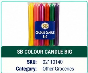 SB COLOUR CANDLE BIG