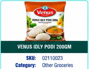 VENUS IDLY PODI 200GM