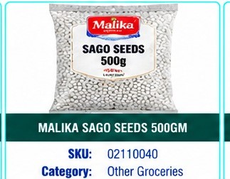 MALIKA SAGO SEEDS 500GM