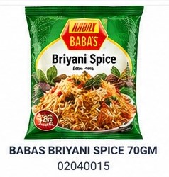 BABAS BRIYANI SPICE 70GM
