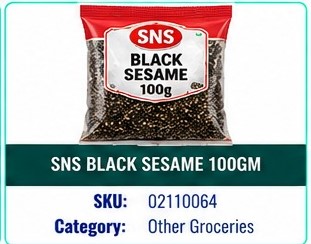 SNS BLACK SESAME 100GM