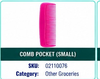 comb pocket (small)