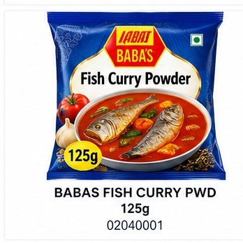 Babas Fish curry  Pwd 125g