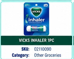VICKS INHALER 1PC