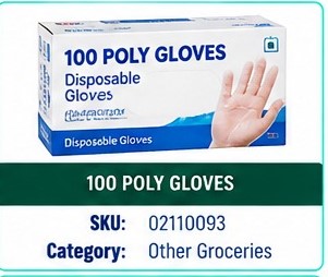 100 POLY GLOVES