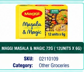 MAGGI MASALA & MAGIC 72G ( 12UNITS X 6G)