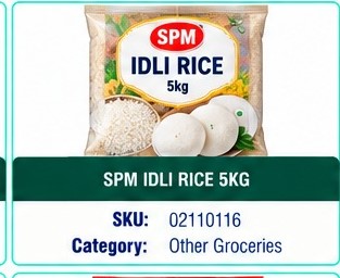 SPM IDLI RICE 5KG