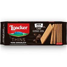 LOACKER THINS DARK CHOCOLATE 45G