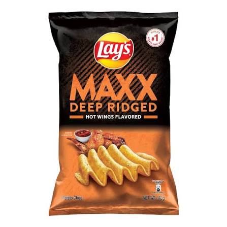 LAYS MAXX DEEP RIDGED HOT WINGS