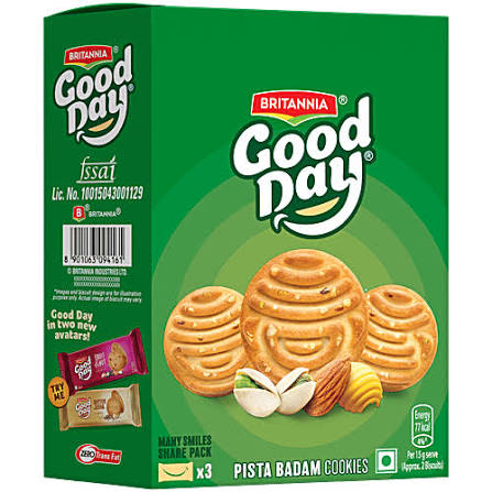 BRITANNIA GOOD DAY PISTA-ALMOND 130 GM