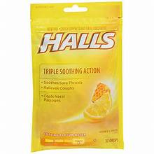HALLS 1PCS MAX MENTHO-LYPTUS/ HONEY-LEMON 2G