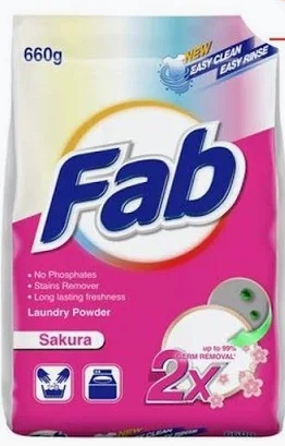 FAB DETERGENT POWDER-660GM (SAKURA)
