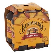 BUNDABERG GINGER BEER 375ML X 4S
